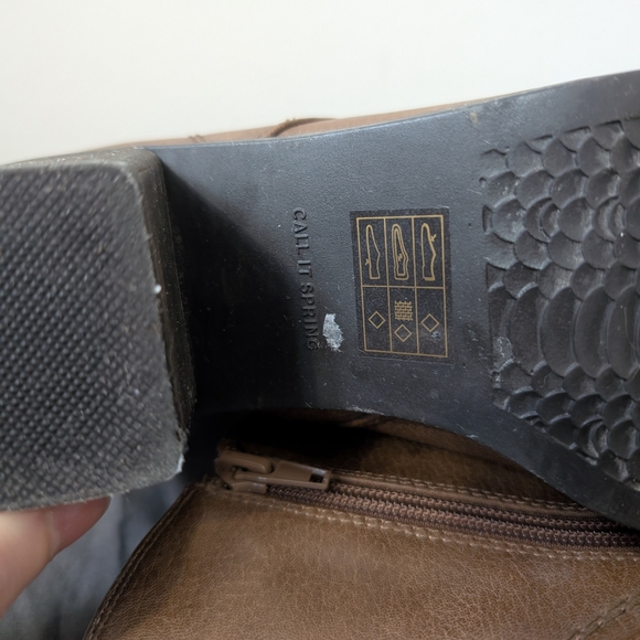 Call It Spring Brown Lace-Up Ankle Boots - Picture 6 of 7